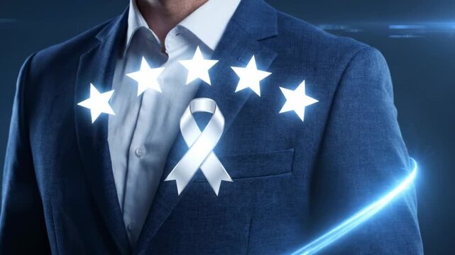Prominent charity event for awareness business setting graphic visuals professional environment close-up perspective