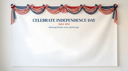 Obraz premium Independence Day Celebration Banner Display.