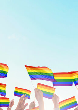 Pride LGBTQ flag blue background