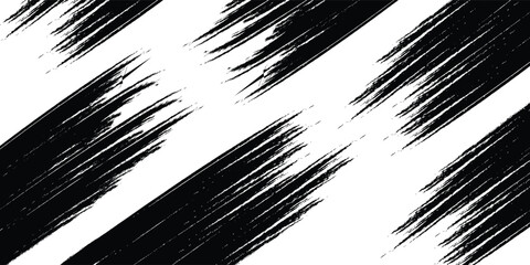 Naklejka premium Abstract black grunge texture of black paint. A layer for use in design. Vector brush grunge texture. design brush strokes. Overlay texture. Faded black-white dyed paper texture. Sketch grunge design.