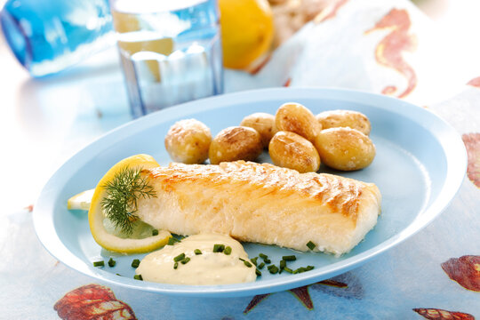 Codfish with remolade and roast potaoes