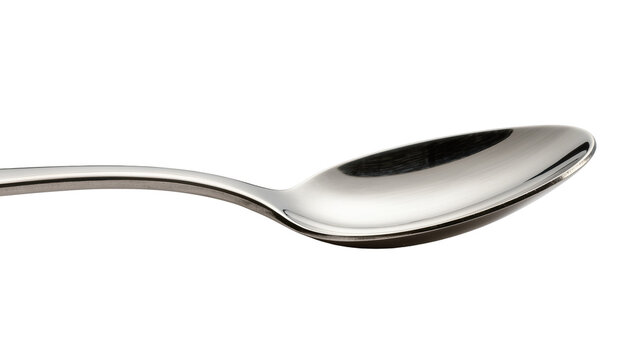 Polished Metal Spoon with Curved Handle