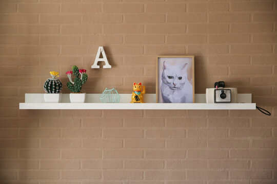 Rack with home decor