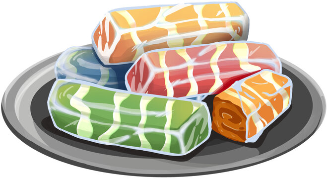 Dodol Garut Traditional Sundanese Snack Illustration