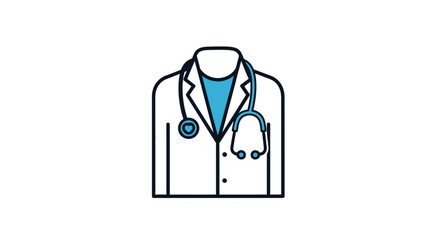 Fototapeta premium Doctor white coat with stethoscope.