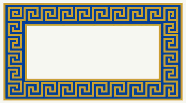 Decorative Greek key border design element.