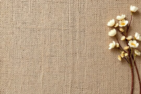 Rustic Burlap and White Floral Arrangement
