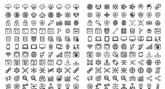 set of icons for web design