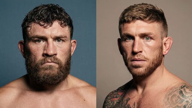 Dramatic facial expressions of an athlete in a portrait series. Explore striking portraits highlighting an athlete's diverse emotional expressions and intense focus in studio