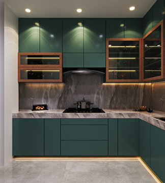 modern kitchen interior