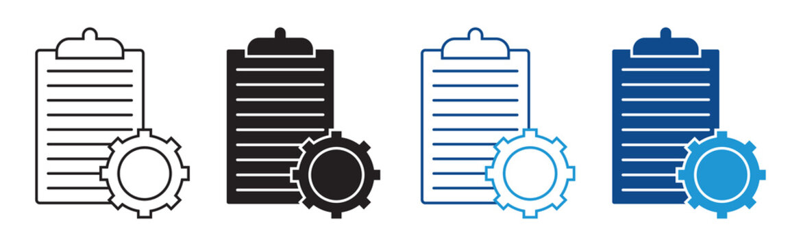 Smart Contract Icon Set Vector Flat and outline Design Technology Collection