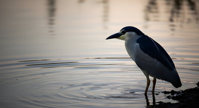 Black-crowned Night Heron Dusk Hunt