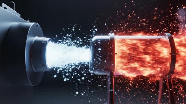 Jet engine exhaust flame