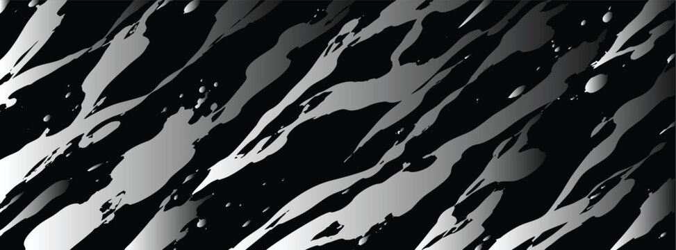 Abstract black and grey liquid marble texture background, dynamic wave pattern with ink splashes, modern artistic design for wallpaper or print