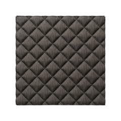 Naklejka premium Brown quilted fabric texture on transparent background