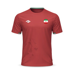 3d realistic away soccer jersey Iran national team, shirt template © magr80