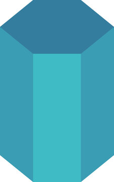 3D Hexagon Prism Math Geometry Shape
