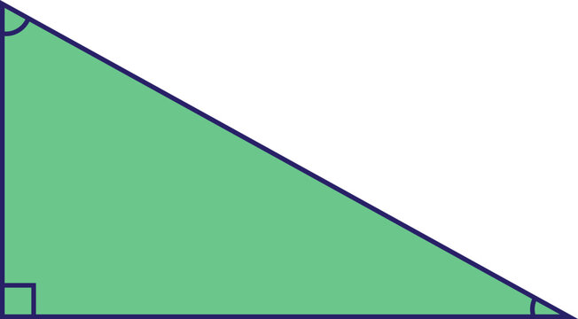 Measured Right Triangle Math Geometry Shape