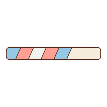 Retro computer loading bar with transgender pride flag colors. Vintage style user interface progress status bar. Vector illustration isolated on white background