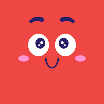Cute Square Math Shape Character Illustration