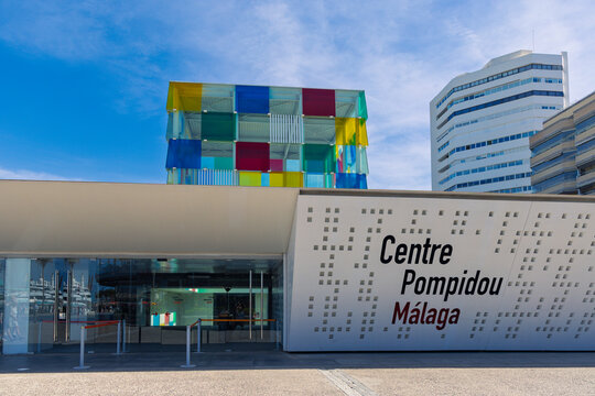 Malaga in Spain, junio 2026, contemporary museum Pompidou center