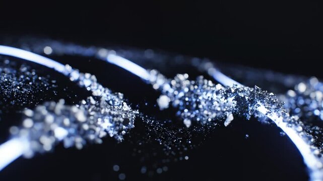 Abstract glowing crystalline structure