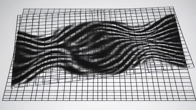 Grid pattern with wavy texture