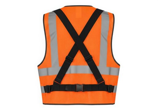 High Visibility Safety Vest with Reflective Strips and Adjustable Straps for Enhanced Visibility