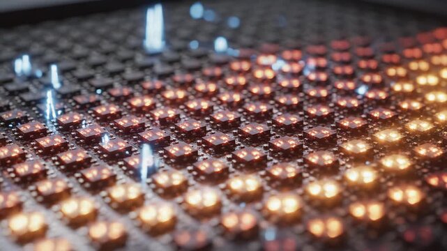 Closeup of electronic circuit components