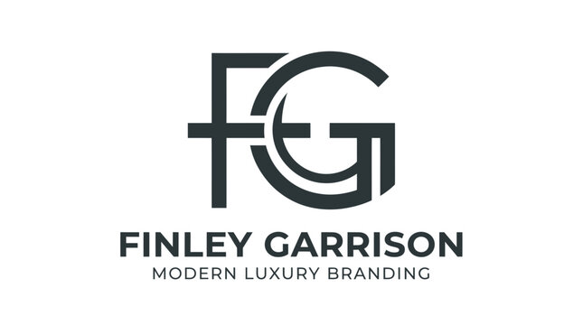 Finley Garrison Modern Luxury Branding Logo - Monogram FG