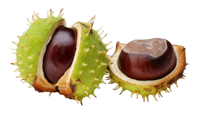 Horse Chestnut Seed Pods with Seeds