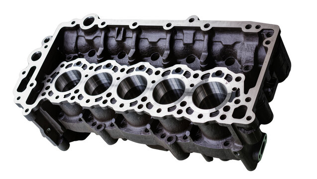 Inline six cylinder engine block cast iron metal