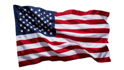Fototapeta premium American flag waving with red and white stripes and blue field with stars