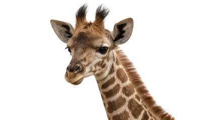 Obraz premium Young giraffe head and neck with brown spots