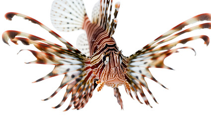 Lionfish with spread fins and stripes © Ari