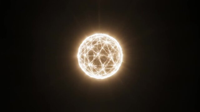 Abstract cosmic web with glowing center