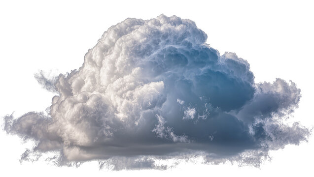 Cumulonimbus cloud with dramatic dark blue and white tones