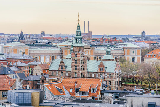 Copenhagen Cityscape, Renaissance Palace View, Statens Museum for Kunst Background