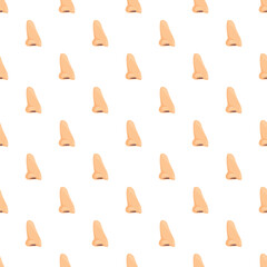 Human nose cartoon repeating pattern representing the sense of smell and breathing © nsit0108