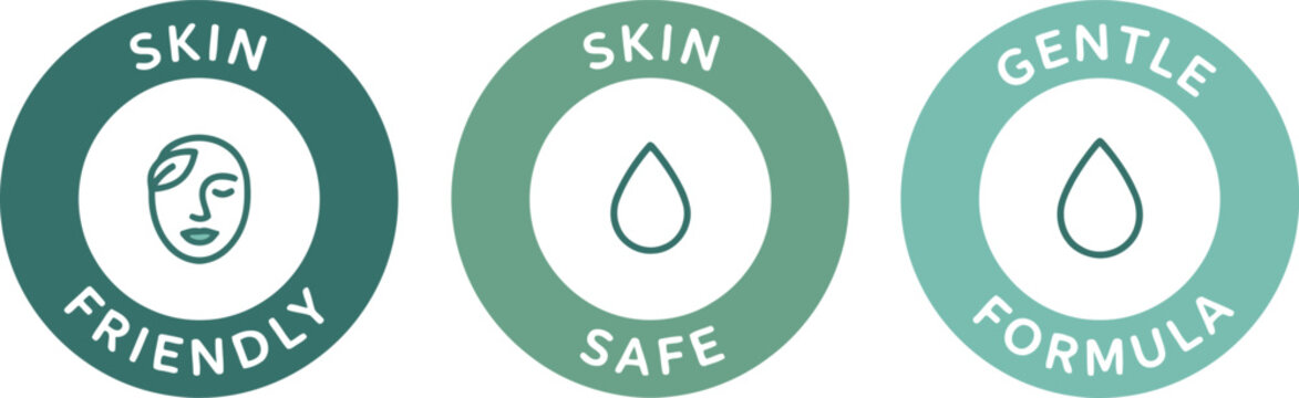 Skin Friendly Safe Gentle Formula Badges for Cosmetic Packaging