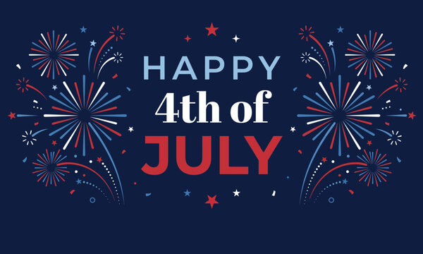 Happy 4th of july fireworks celebration usa independence day