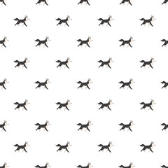 Siberian husky dog seamless pattern for background design © nsit0108