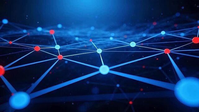 Abstract network of connected nodes