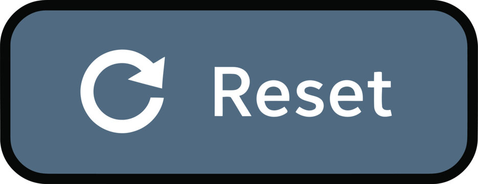 Blue Reset Button with Circular Arrow Icon, Web UI Control for Restart and Refresh