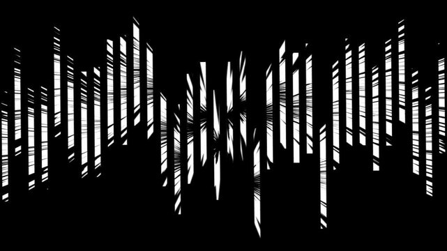 Monochromatic Equalizer Wave with Comic Speed Lines Animation