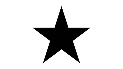 Obraz premium Black Star Icon Isolated on White Background, Simple Graphic Symbol