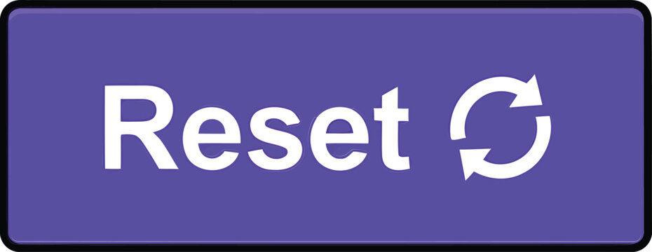 Purple Reset Button Icon Isolated on White Background, User Interface Refresh Control for Web and App Design