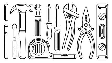Vintage-style collection of musical instruments and tools set Vector © MOHAMMAD SALIM 