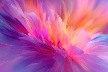 Obraz premium Vibrant abstract explosion of pink, purple, and orange organic textures