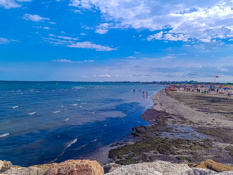 View of the Lido Marine Park of Sottomarina, Veneto, Italy